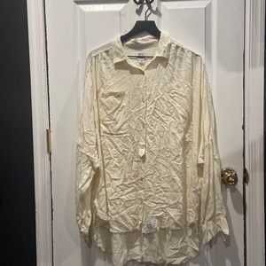 NWT Urban Outfitters oversized distressed button down